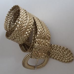 Vintage Gold Woven Belt